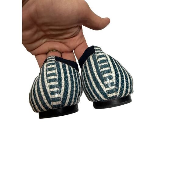 Tory Burch Caroline Striped Flats Sz. 9.5 - Picture 6 of 8